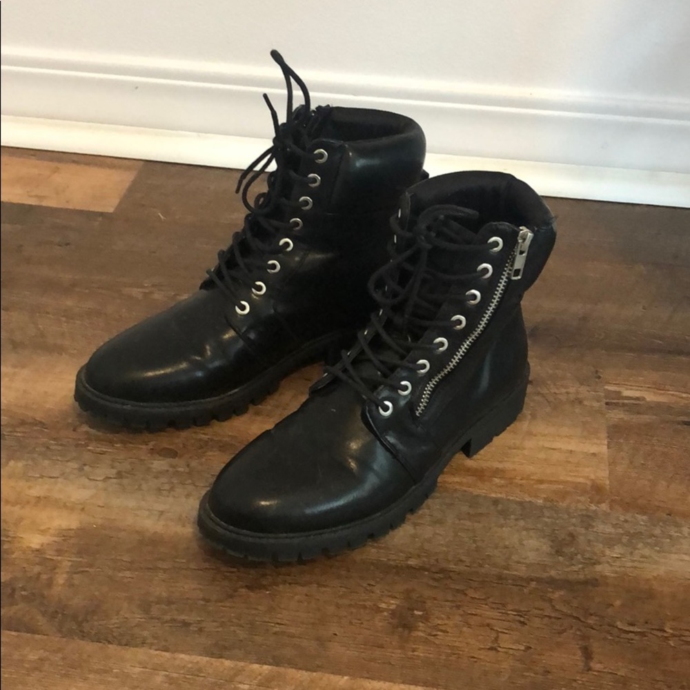 Forever 21 black combat boots